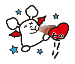 White bat Pad sticker #15870919