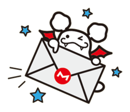 White bat Pad sticker #15870924