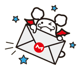 White bat Pad sticker #15870924