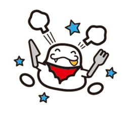 White bat Pad sticker #15870925