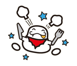 White bat Pad sticker #15870925