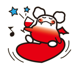 White bat Pad sticker #15870929