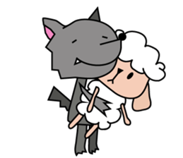 Wolf and Sheep sticker #15871388