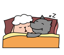Wolf and Sheep sticker #15871396