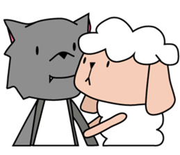 Wolf and Sheep sticker #15871405