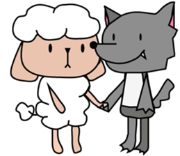 Wolf and Sheep sticker #15871411