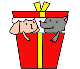 Wolf and Sheep sticker #15871417