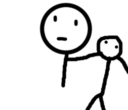 Stick figures not motivated sticker #15872366