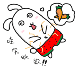 Watermelon Rabbit sticker #15872515