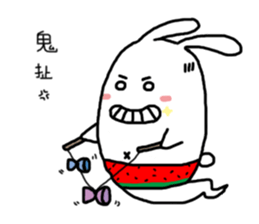 Watermelon Rabbit sticker #15872528