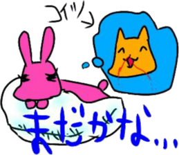 Nosebleed cat & Eyelashes rabbit sticker #15872874