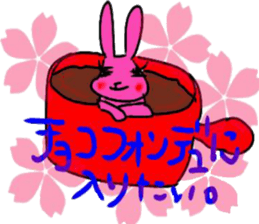 Nosebleed cat & Eyelashes rabbit sticker #15872888