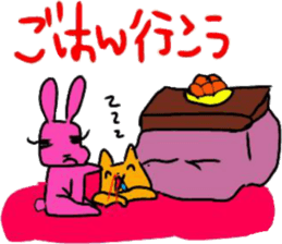 Nosebleed cat & Eyelashes rabbit sticker #15872889