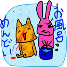 Nosebleed cat & Eyelashes rabbit sticker #15872907