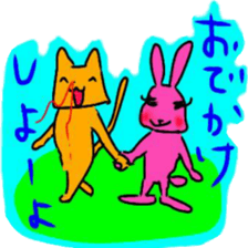 Nosebleed cat & Eyelashes rabbit sticker #15872909