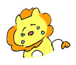 Everyday conversation with a lion sticker #15873182