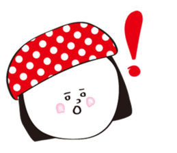 Red dot hat girl sticker #15873335