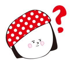 Red dot hat girl sticker #15873340
