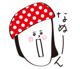 Red dot hat girl sticker #15873341