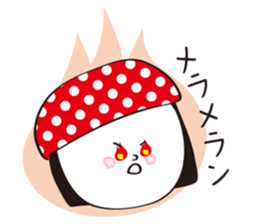 Red dot hat girl sticker #15873351