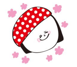 Red dot hat girl sticker #15873358