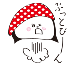 Red dot hat girl sticker #15873360