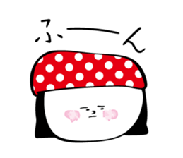 Red dot hat girl sticker #15873365