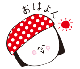 Red dot hat girl sticker #15873366