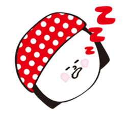 Red dot hat girl sticker #15873368