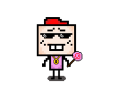 Ha3Chong: Facebox Family 8bit sticker #15873568