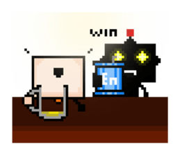 Ha3Chong: Facebox Family 8bit sticker #15873599