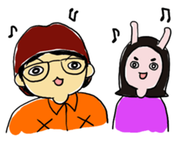 We are loving each other (Ha&Da) sticker #15874140