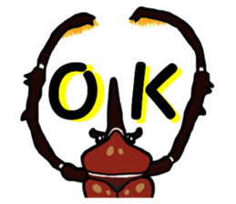 beetle and stag beetle(daily life's) sticker #15874299