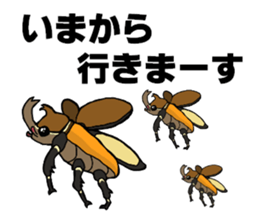 beetle and stag beetle(daily life's) sticker #15874309