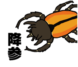 beetle and stag beetle(daily life's) sticker #15874312