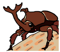 beetle and stag beetle(daily life's) sticker #15874316