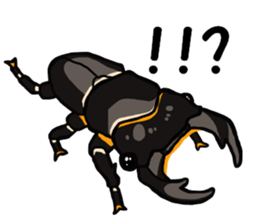 beetle and stag beetle(daily life's) sticker #15874323