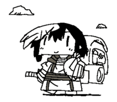 Female swordsman Dizzy Sticker sticker #15875004