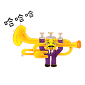 The cute musical instrument family 1 sticker #15875068