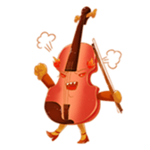 The cute musical instrument family 1 sticker #15875076