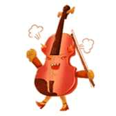 The cute musical instrument family 1 sticker #15875076