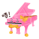 The cute musical instrument family 1 sticker #15875081