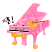 The cute musical instrument family 1 sticker #15875081