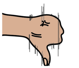 Fat hand sticker #15875192