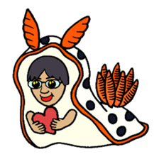 Sea slug man sticker #15875210