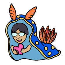 Sea slug man sticker #15875212