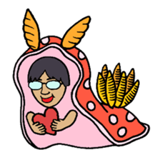 Sea slug man sticker #15875214