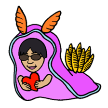 Sea slug man sticker #15875215