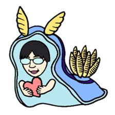 Sea slug man sticker #15875216