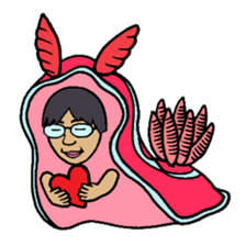 Sea slug man sticker #15875217